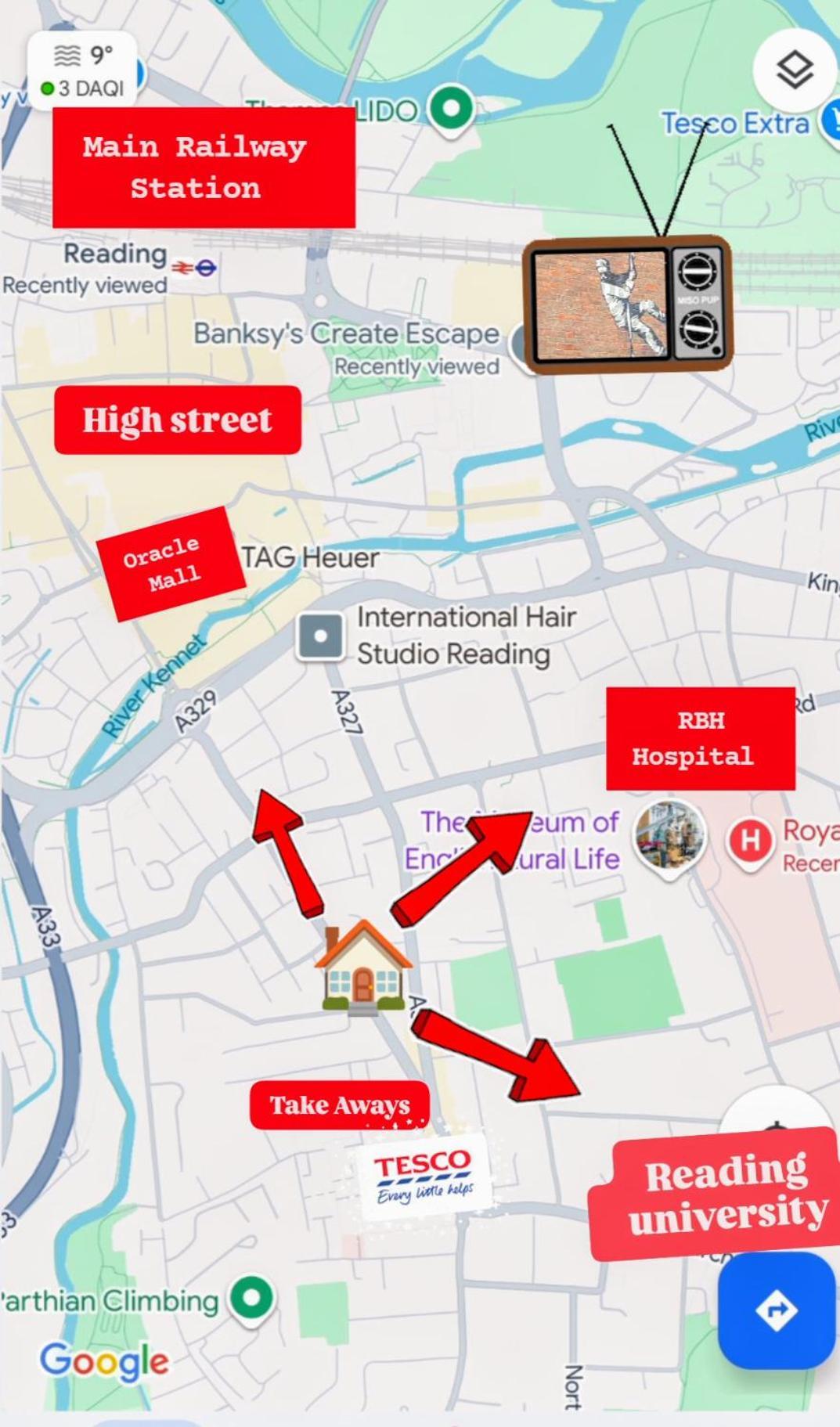 Homestay Double Bedroom In Shared House Closer To Center Reading
